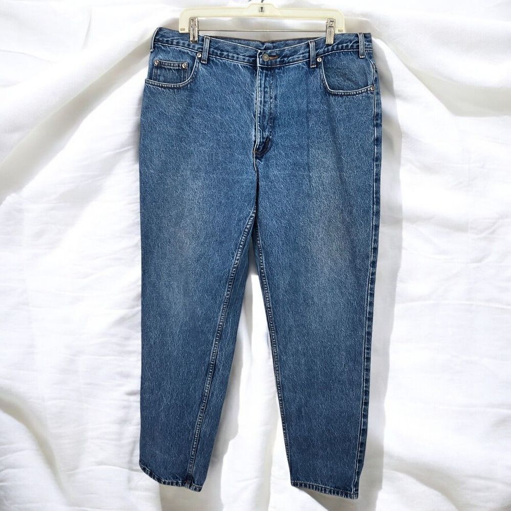 Bill Blass Jeans Men‎ Classic 5 Pocket Blue Denim  37 x 30 (Actual) 100% Cotton